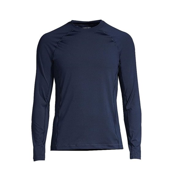 NWT Lands' End Men's Crew Neck Long Sleeve Rash Guard UPF 50 M $50 FLE205 - Picture 5 of 5